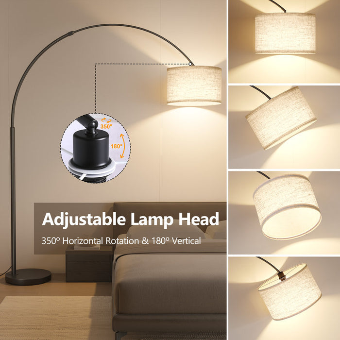 Large arched extendable floor lamp 82 in 82 in