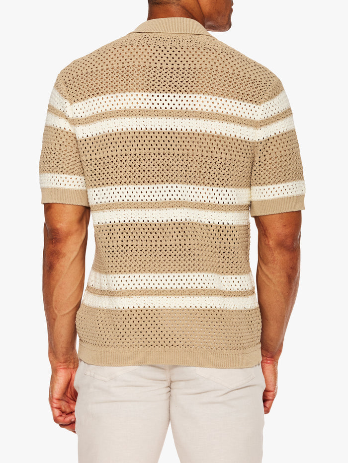 Les Deux Gianni Knitted Short Sleeve Shirt