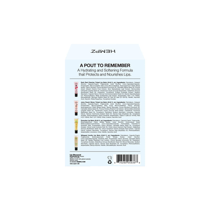 Lip Obsessed Moisturizing Lip Balm Set Hempz