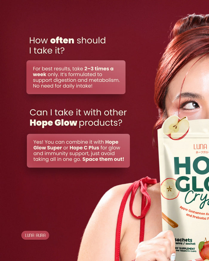 Luna Aura Hope Glow Crystal Apple Cinnamon 8 Sachets per pouch