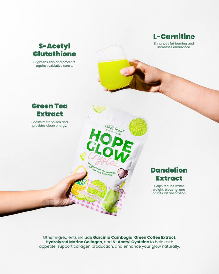 Luna Aura Hope Glow Crystal Honeydew 8 Sachets per Pouch