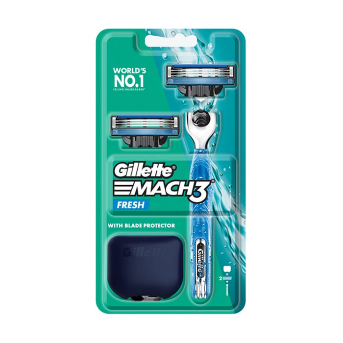 GILLETTE Mach3+ Fresh Razor 1s + Cartridge Refill 1s | Isetan KL Online Store