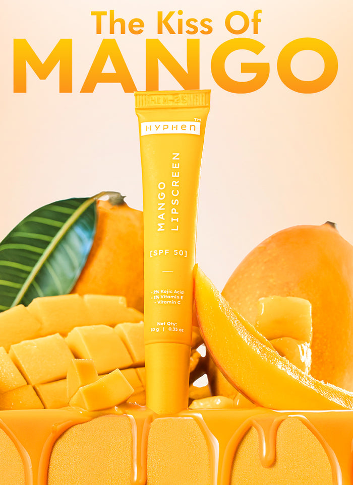 Hyphen Mango LIP Screen SPF 50 PA++++ With 2% Kojic Acid - clinical results chart and benefit claims