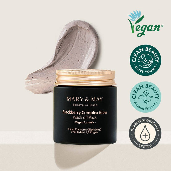 Mary&May Blackberry Complex Glow Wash off Pack 125g - Komiko Beauty