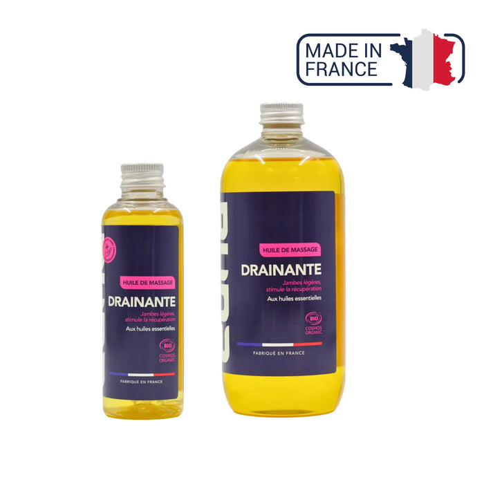 Massage oil - Draining - Organic - 2 capacities - Eona Eona