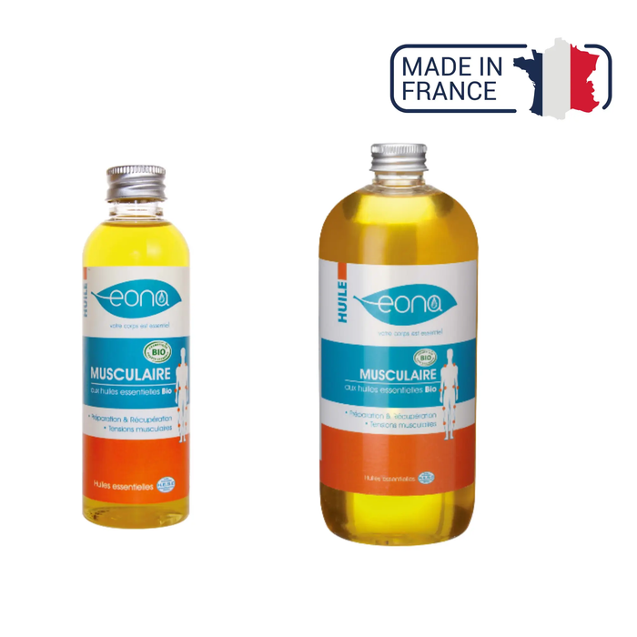 Massage oil - Muscle - Organic - 2 capacities - Eona Eona