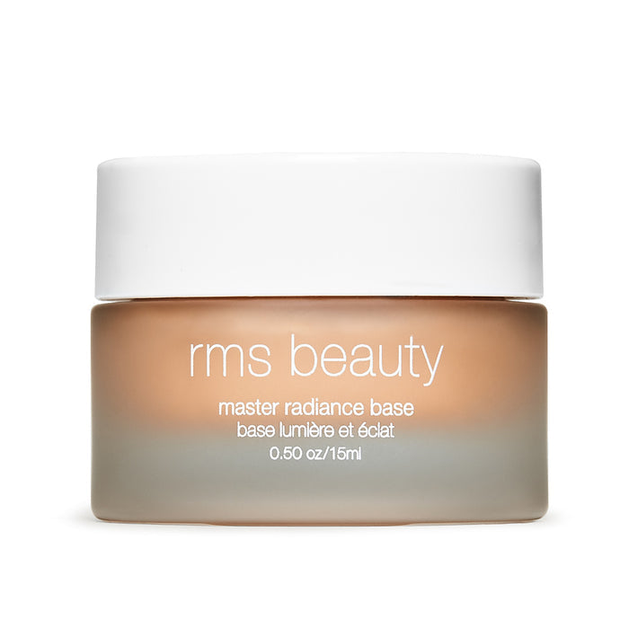 Jar of Master Radiance Base by RMS Beauty, a natural makeup product with clean ingredients in recyclable packaging, designed to enhance skin radiance and provide a luminous finish.