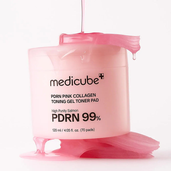 Medicube PDRN Pink Collagen Toning Gel Toner Pad 70ea | GlamTouch UK