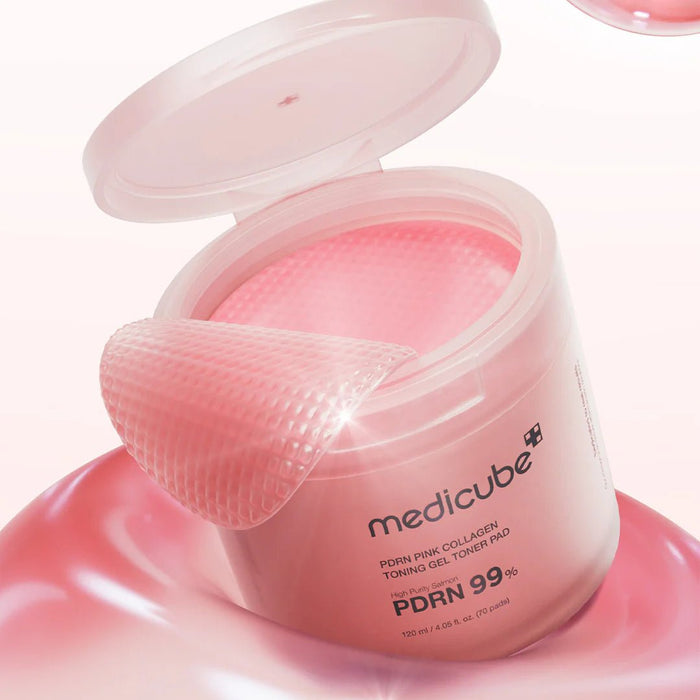 Medicube PDRN Pink Collagen Toning Gel Toner Pad 70ea | GlamTouch UK