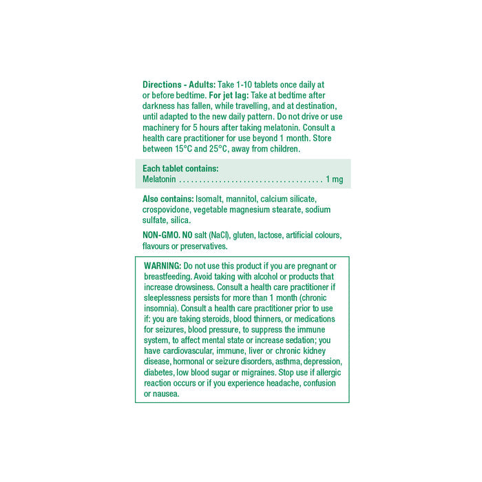 31000902 Jamieson Fast-Dissolving Melatonin 1 mg, 60 ct 9129_NFP