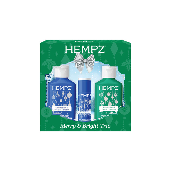 Merry & Bright Mini Moisturizing Holiday Body Lotions & Lip Balm Gift Set