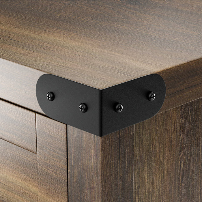 Meuble d'appoint marron à 2 portes et 1 tiroir, hauteur 84 cm (33 po).