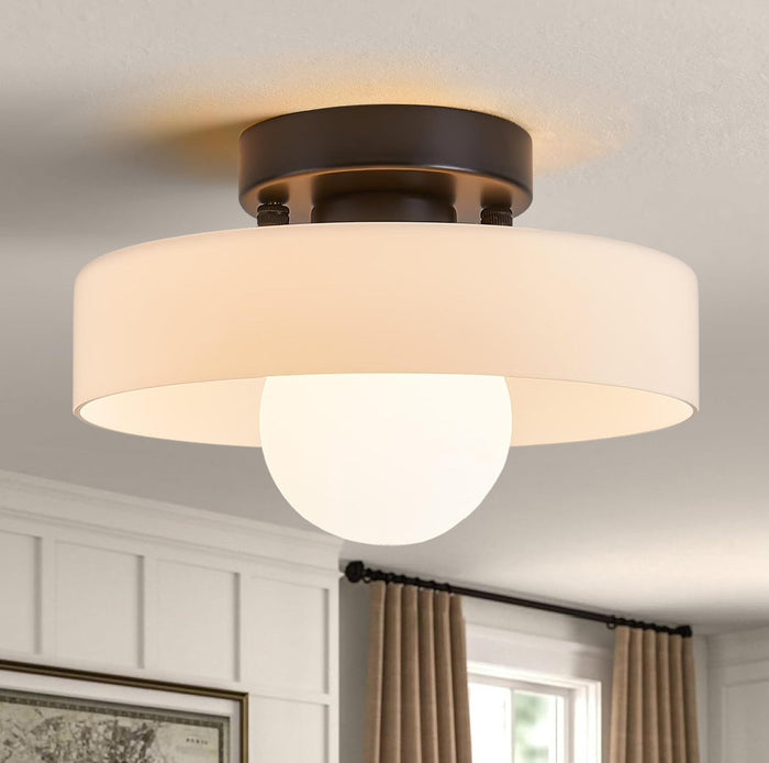 Mid-Century Retro Glass Ceiling Light