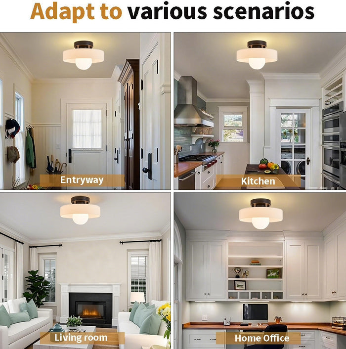 Mid-Century Retro Glass Ceiling Light