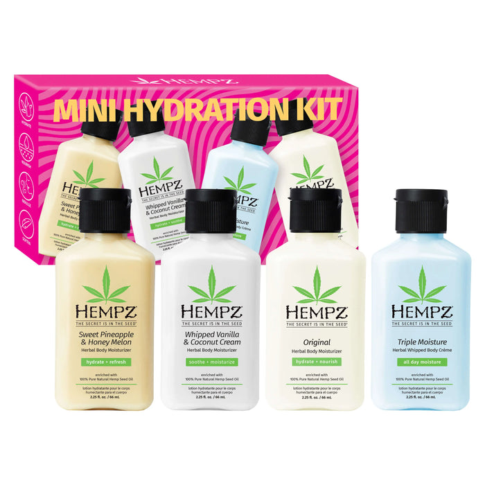 Mini Hydration Moisturizing Core Lotions Gift Set Hempz