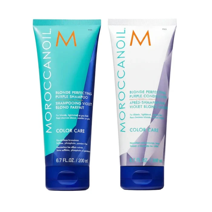 Moroccanoil Blonde Perfecting Purple Shampoo & Conditioner Bundle ($60 Value)