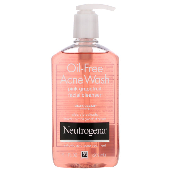 NEUTROGENA Oil Free Acne Wash Pink Grapefruit Facial Cleanser غسول البشرة لعلاج الحبوب من نيتروجينا