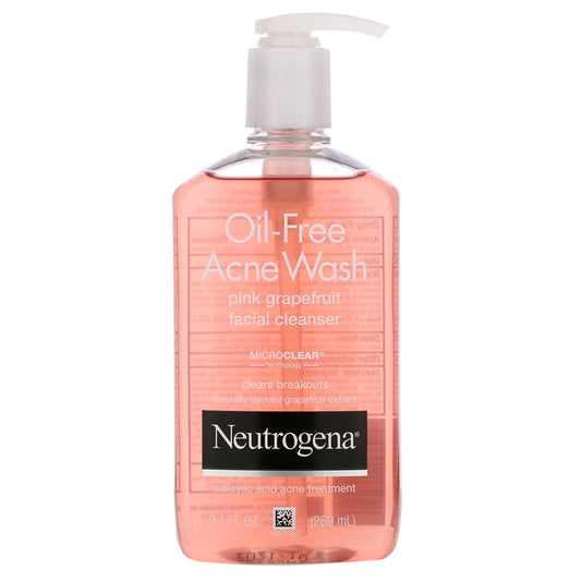 NEUTROGENA Oil Free Acne Wash Pink Grapefruit Facial Cleanser غسول البشرة لعلاج الحبوب من نيتروجينا