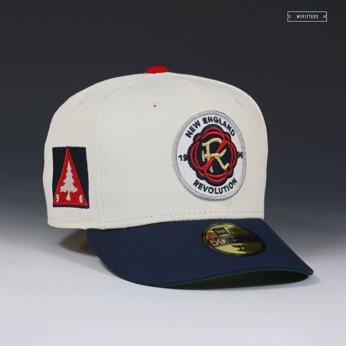 NEW ENGLAND REVOLUTION 1996 MLS RETRO OFF WHITE NEW ERA FITTED CAP