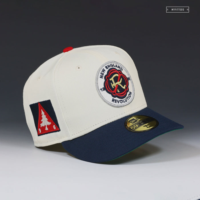 NEW ENGLAND REVOLUTION 1996 MLS RETRO OFF WHITE NEW ERA FITTED CAP