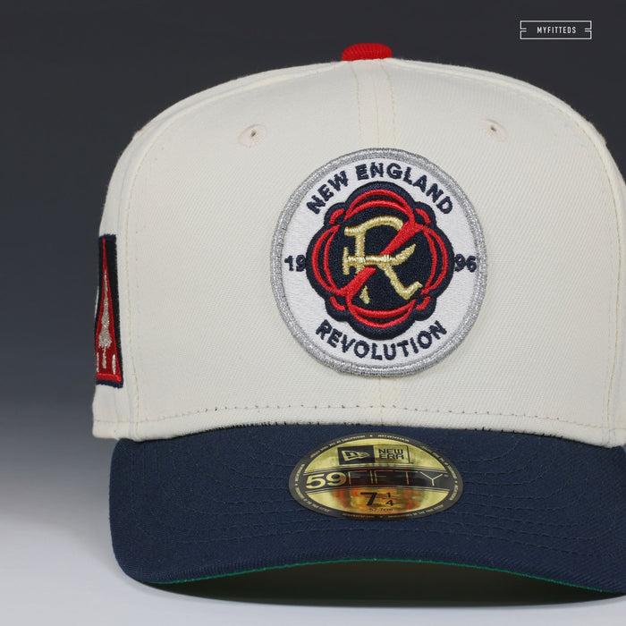 NEW ENGLAND REVOLUTION 1996 MLS RETRO OFF WHITE NEW ERA FITTED CAP