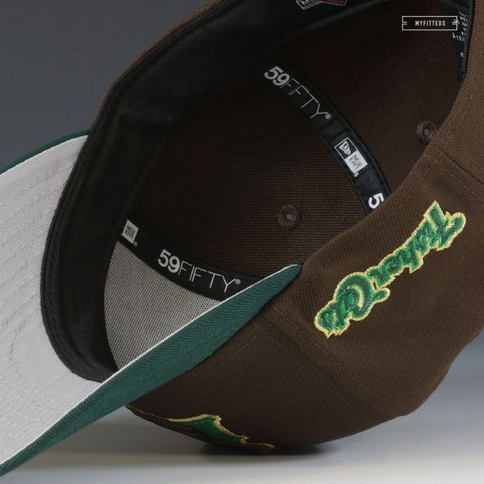 NEW HAMPSHIRE FISHER CATS RETRO BEEF AND BROCCOLI NEW ERA FITTED CAP