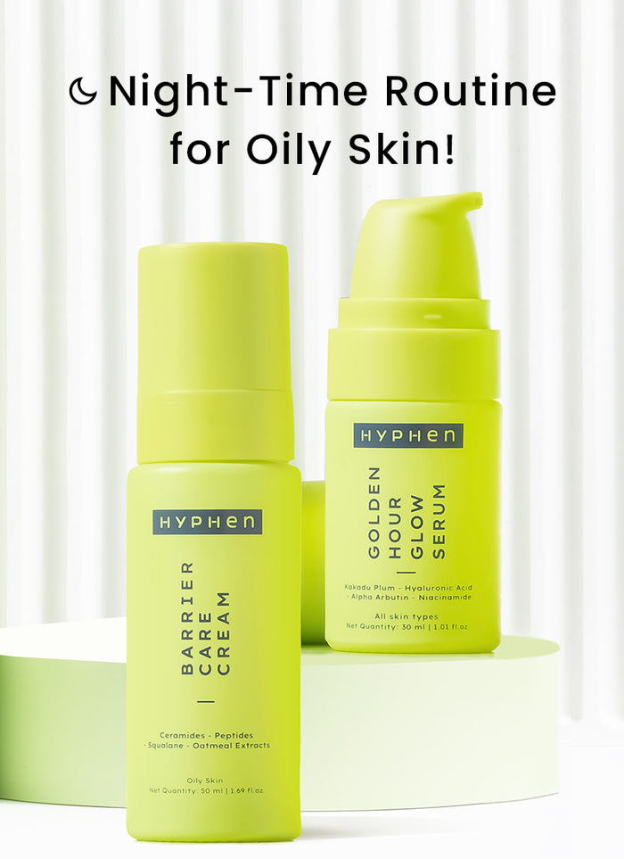 Hyphen Night-care Routine FOR Oily Skin - SET OF 2 - front pack shot