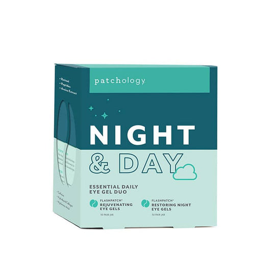 top-rated kit with rejuvenating and restoring night under eye masks on a white background