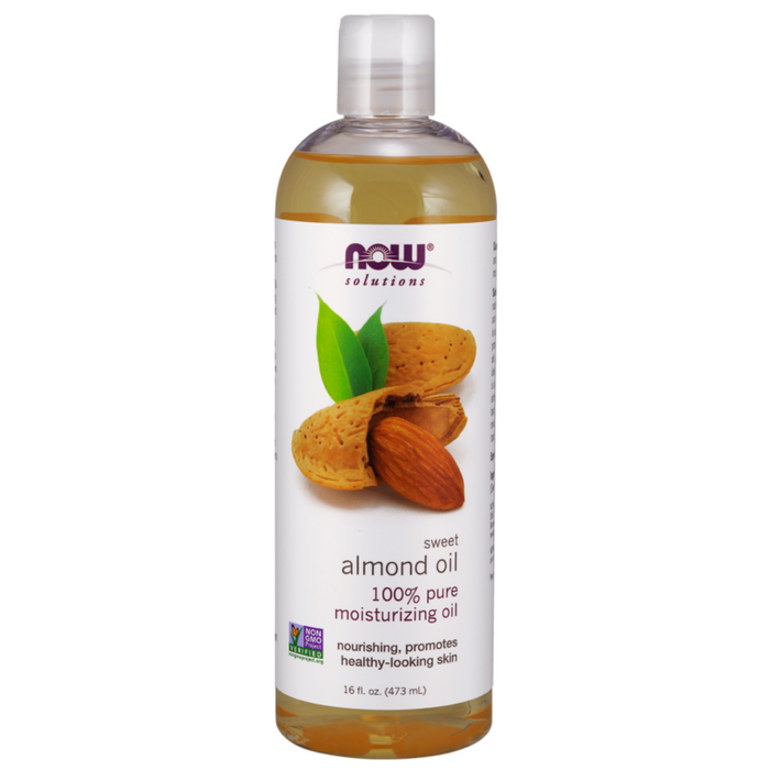 NOW FOODS SOLUTIONS Sweet Almond Oil زيت اللوز الحلو النقي 100% من ناو