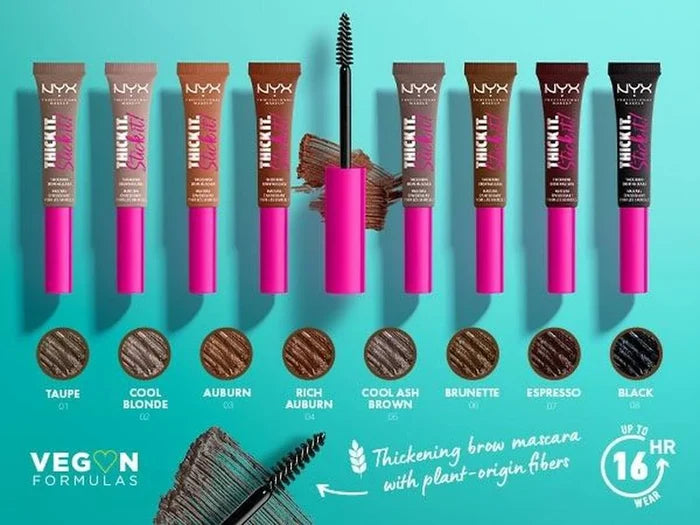 Nyx Professional Makeup Thick It Stick It Brow Gel Mascara جل الحواجب النباتي الملون من نيكس