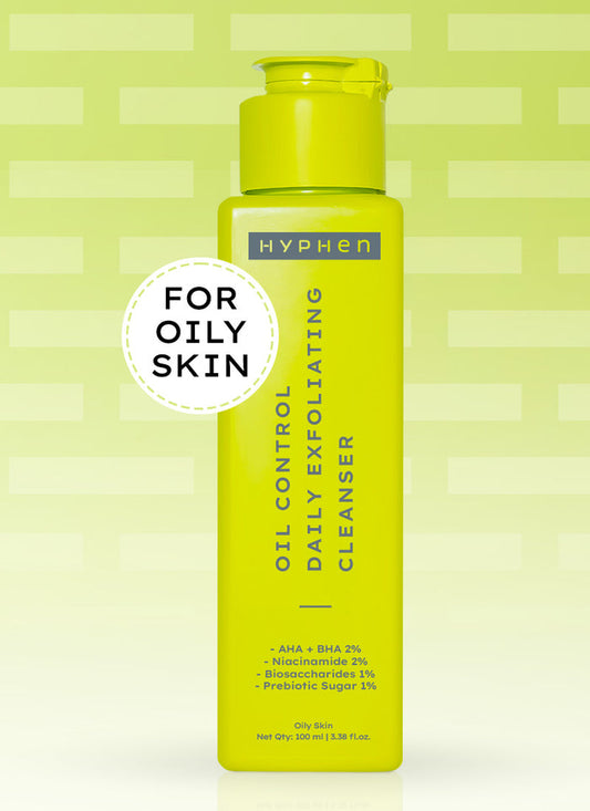 Hyphen Oil Control & Exfoliating Cleanser with 2% AHA BHA - front pack shot