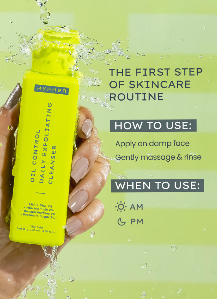Hyphen Oil Control & Exfoliating Cleanser with 2% AHA BHA - texture and finish demo