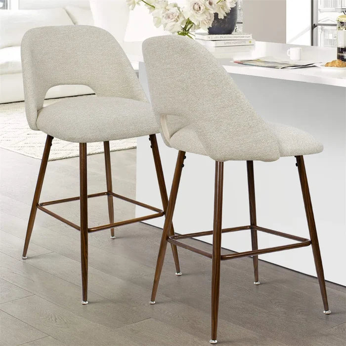 Padded counter stool H 26 in Berneta SET OF 4