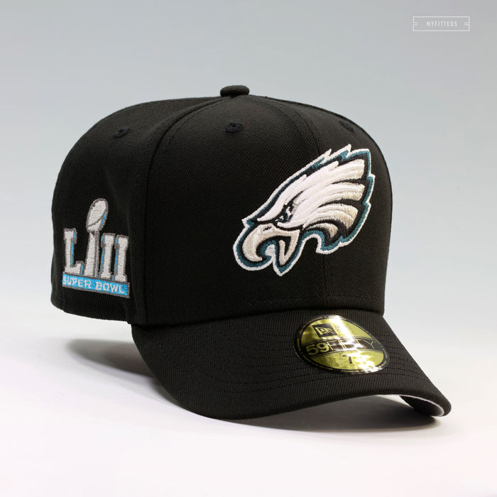 PHILADELPHIA EAGLES NFL SUPER BOWL LII SIDE PATCH NEW ERA FITTED HAT