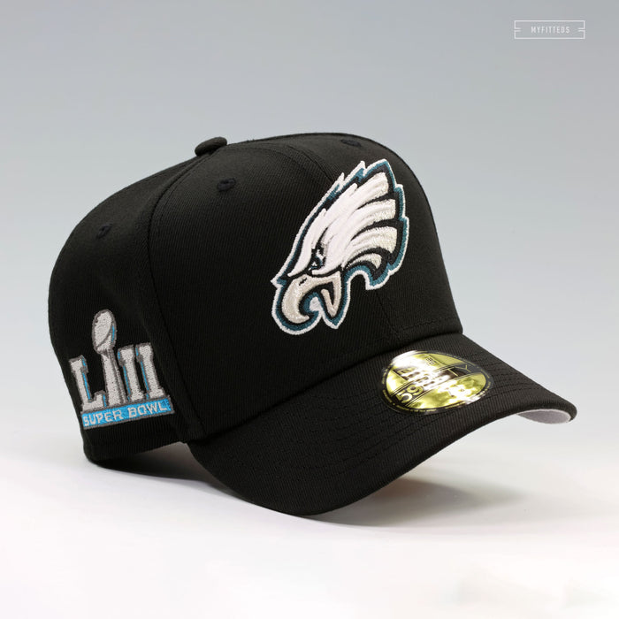 PHILADELPHIA EAGLES NFL SUPER BOWL LII SIDE PATCH NEW ERA FITTED HAT