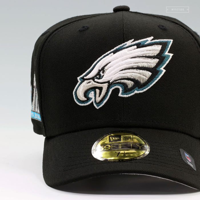 PHILADELPHIA EAGLES NFL SUPER BOWL LII SIDE PATCH NEW ERA FITTED HAT