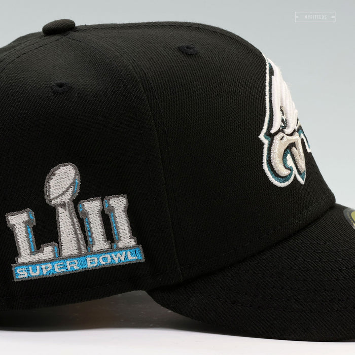 PHILADELPHIA EAGLES NFL SUPER BOWL LII SIDE PATCH NEW ERA FITTED HAT