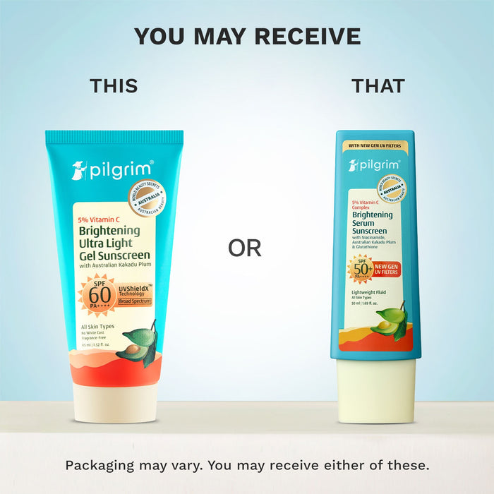 Pilgrim 5% Vitamin C Complex Brightening Serum Sunscreen SPF50+PA++++ In-Vivo tested (50ml)