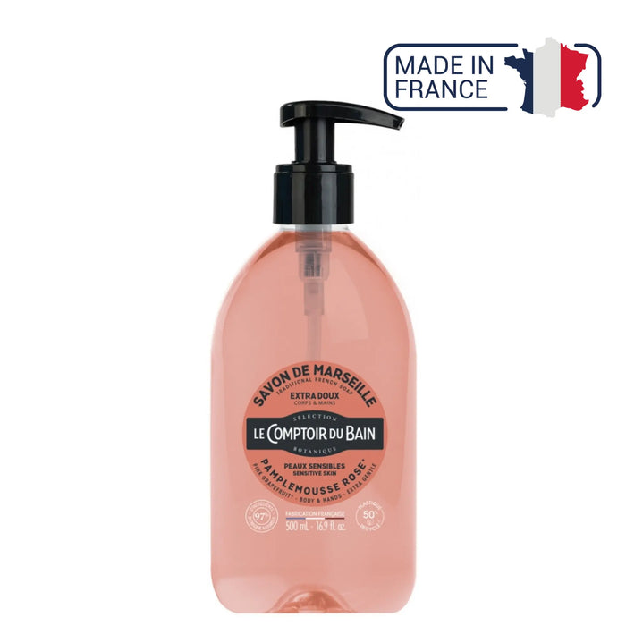 Pink liquid Marseille soap - 500ml - Le Comptoir du Bain - My Podologie