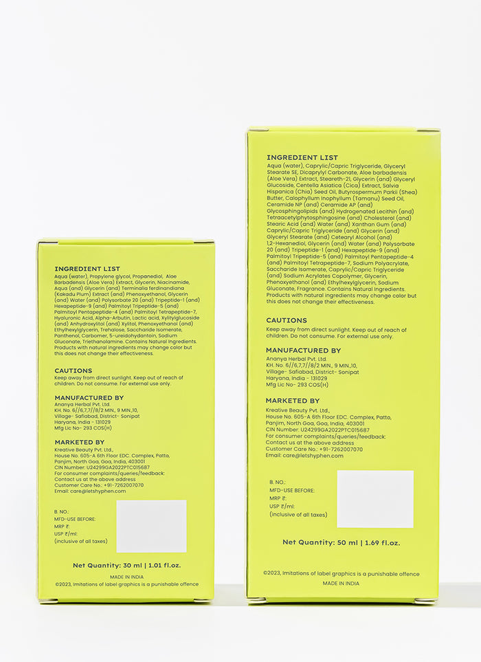 Hyphen PM Skincare Routine FOR Normal TO DRY Skin - SET OF 2 - skin concern targeting infographic