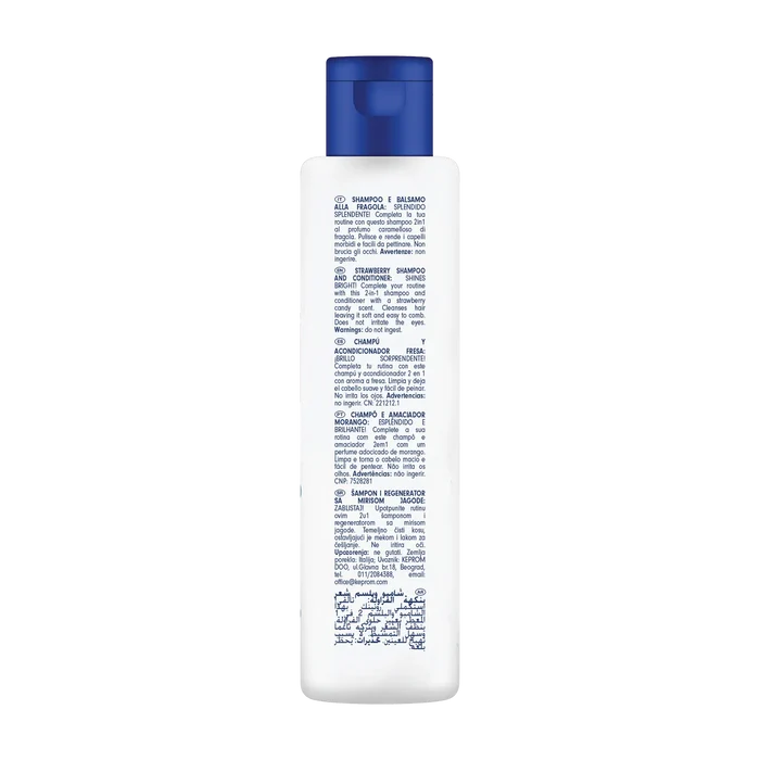 POP Strawberry 2 in 1 Comby Shampoo & Conditioner 250 ml (6 Years+)
