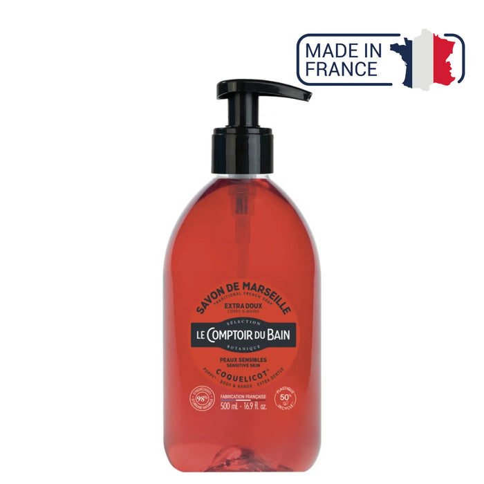 Poppy liquid Marseille soap - 500ml - Le Comptoir du Bain - My Podologie