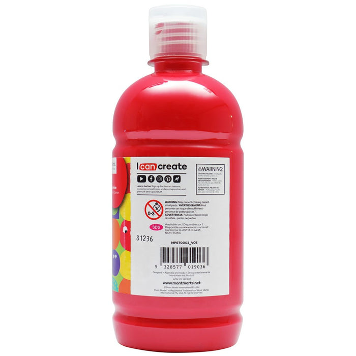 Poster Paint 500ml  (16.91 US fl.oz) - Carmine
