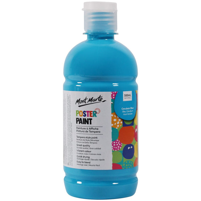 Poster Paint 500ml (16.91 US fl.oz) - Cerulean Blue