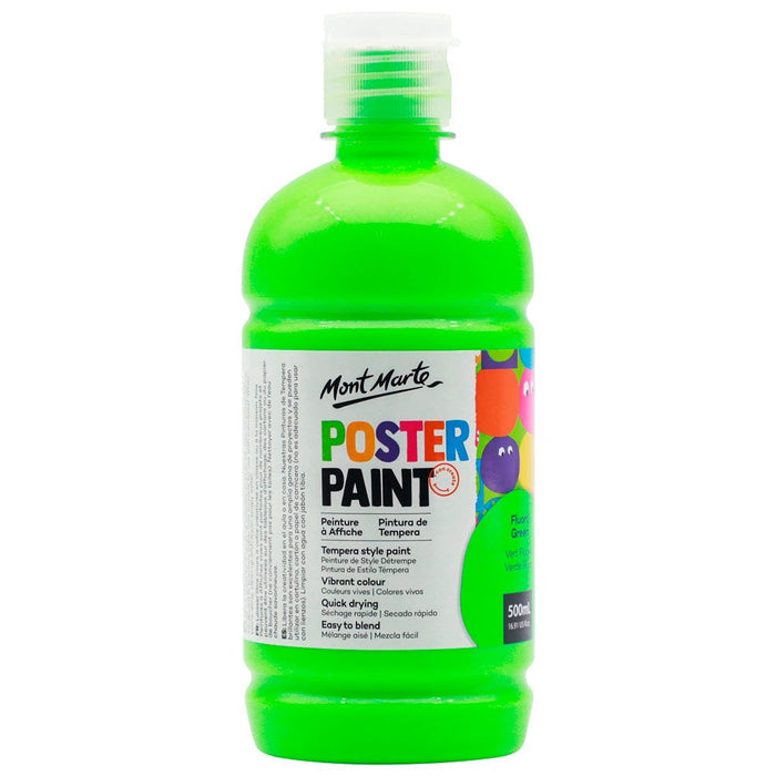 Poster Paint 500ml (16.91 US fl.oz) - Fluoro Green