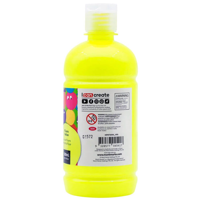Poster Paint 500ml (16.91 US fl.oz) - Fluoro Yellow