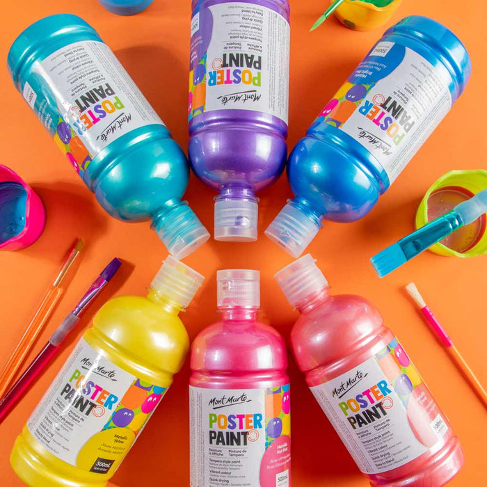 Poster Paint 500ml (16.91 US fl.oz) - Metallic Bright Blue