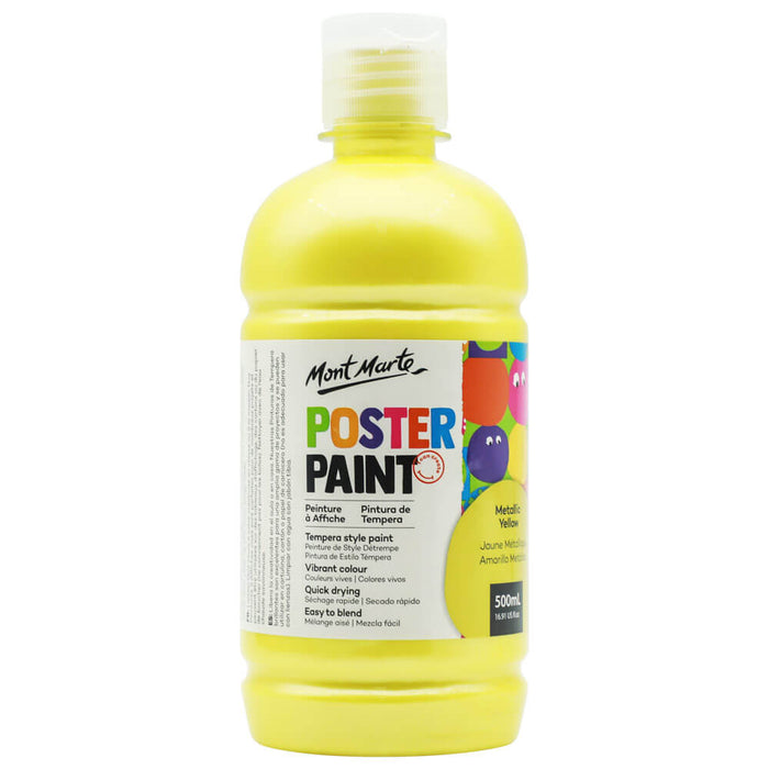 Poster Paint 500ml (16.91 US fl.oz) - Metallic Yellow