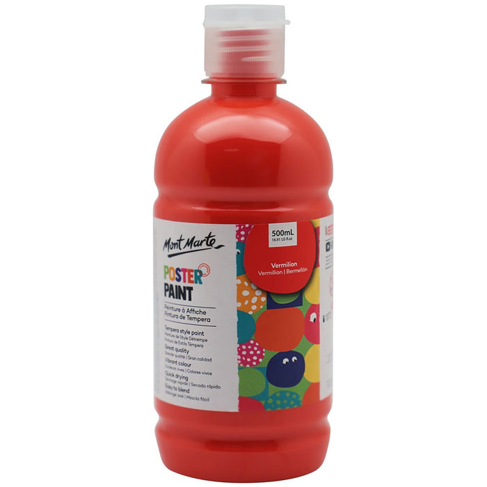 Poster Paint 500ml (16.91 US fl.oz) - Vermilion