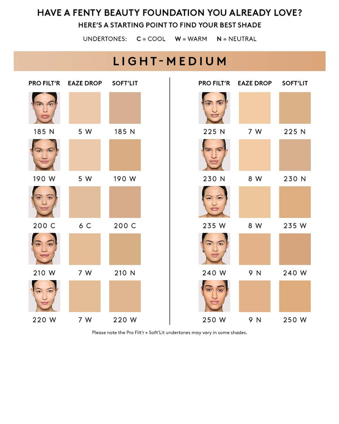 foundation shade finding tool for light-medium skin tones